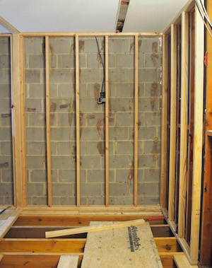 closet and bathroom framing Model ReModel